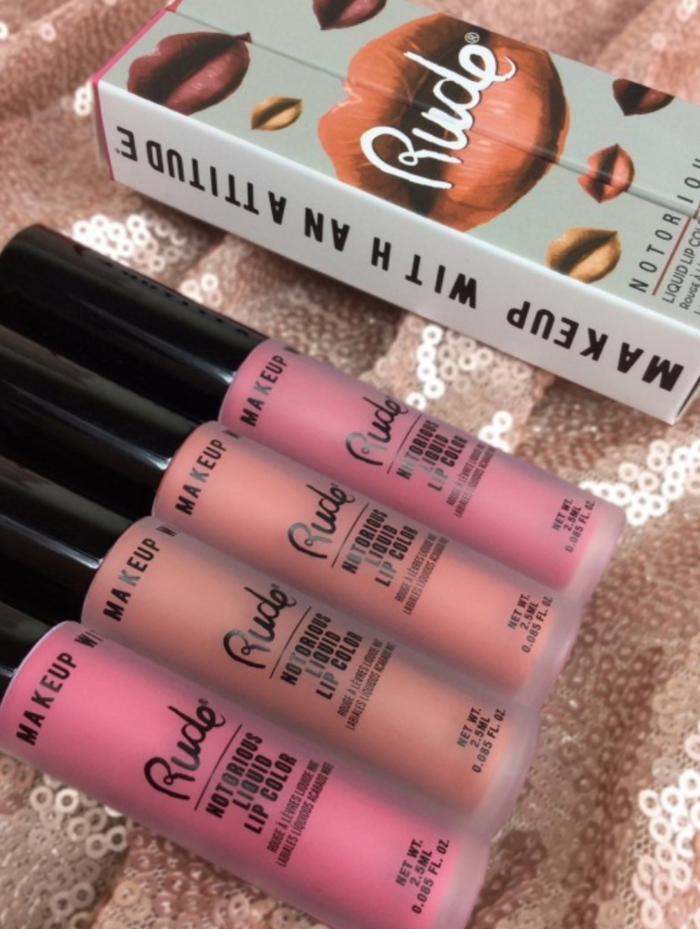 Rude Cosmetics Bundle 💄 Basic 3-Piece Set – Lip, Eye & Brow NEW - Picture 3 of 13